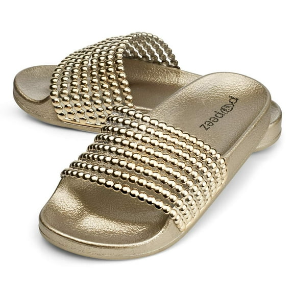 Pupeez Girls Slide Sandals Gold