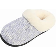 Pupeez Kid's Girl Memory Foam Comfort Plush Fleece Lined House Slipper - Crochet Rabbit Hair Clog - Warm and Cozy