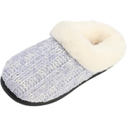 Pupeez Kid's Girl Memory Foam Comfort Plush Fleece Lined House Slipper - Crochet Rabbit Hair Clog - Warm and Cozy