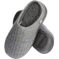 thumbnail image 1 of Pupeez Roxoni Boys Slippers, Slipper with Memory Foam Suede Moccasin Grey, 1 of 6