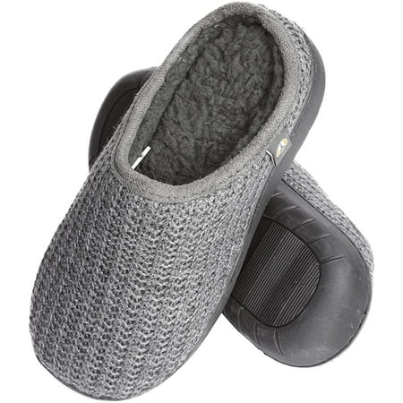 Pupeez Roxoni Boys Slippers, Slipper with Memory Foam Suede Moccasin Grey