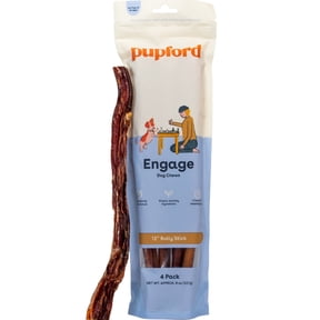 Pupford Bully Stick Dog Treats, 12" 4 Pack