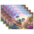 thumbnail image 1 of Puppet Bear Flowers Houses 12×18 inch Placemats Heat Resistant Washable Foldable Rectangular Placemats Set Decoration Indoor Outdoor for Kitchen Dining Table 6PCs, 1 of 8