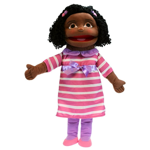 Puppet Company Medium Girl Hand Puppet - Dark Skin Tone