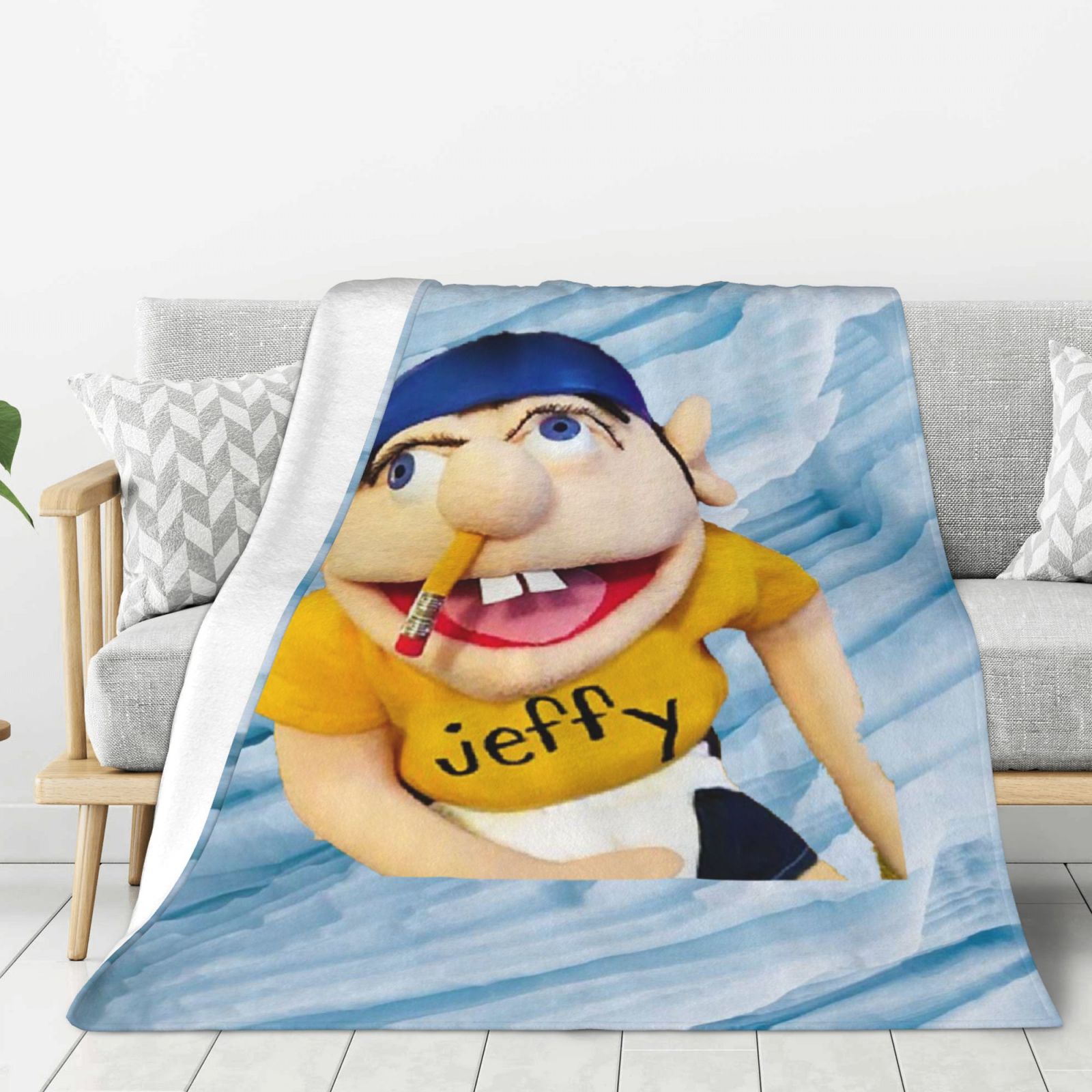 Couch Puppet Puppet Jeffy Game Blanket Cozy Ultra-Soft Micro Flannel Throw Blanket ...
