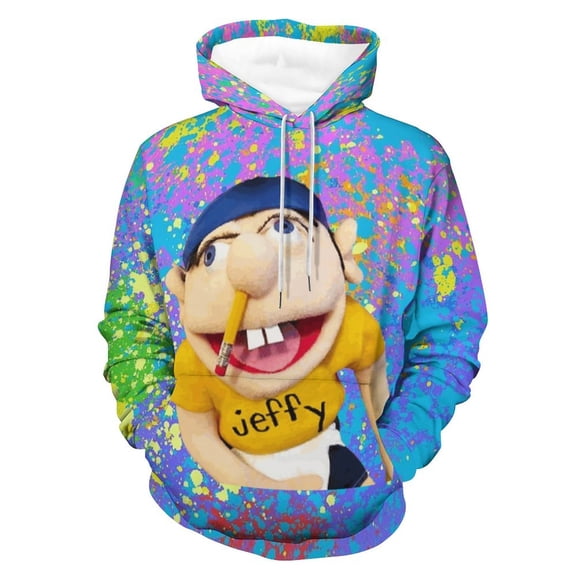 Puppet Jeffy Game Unisex Hoodies Sweatshirts Daily Casual Pullover Hooded 3D Print Fashion Novelty Hoody Clothing For Mens And Womens