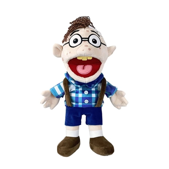 Cody Puppet Jeffy Hat Game Funny Interactive Hand Puppet Stuffed Digital Doll(Blue-15.8In)