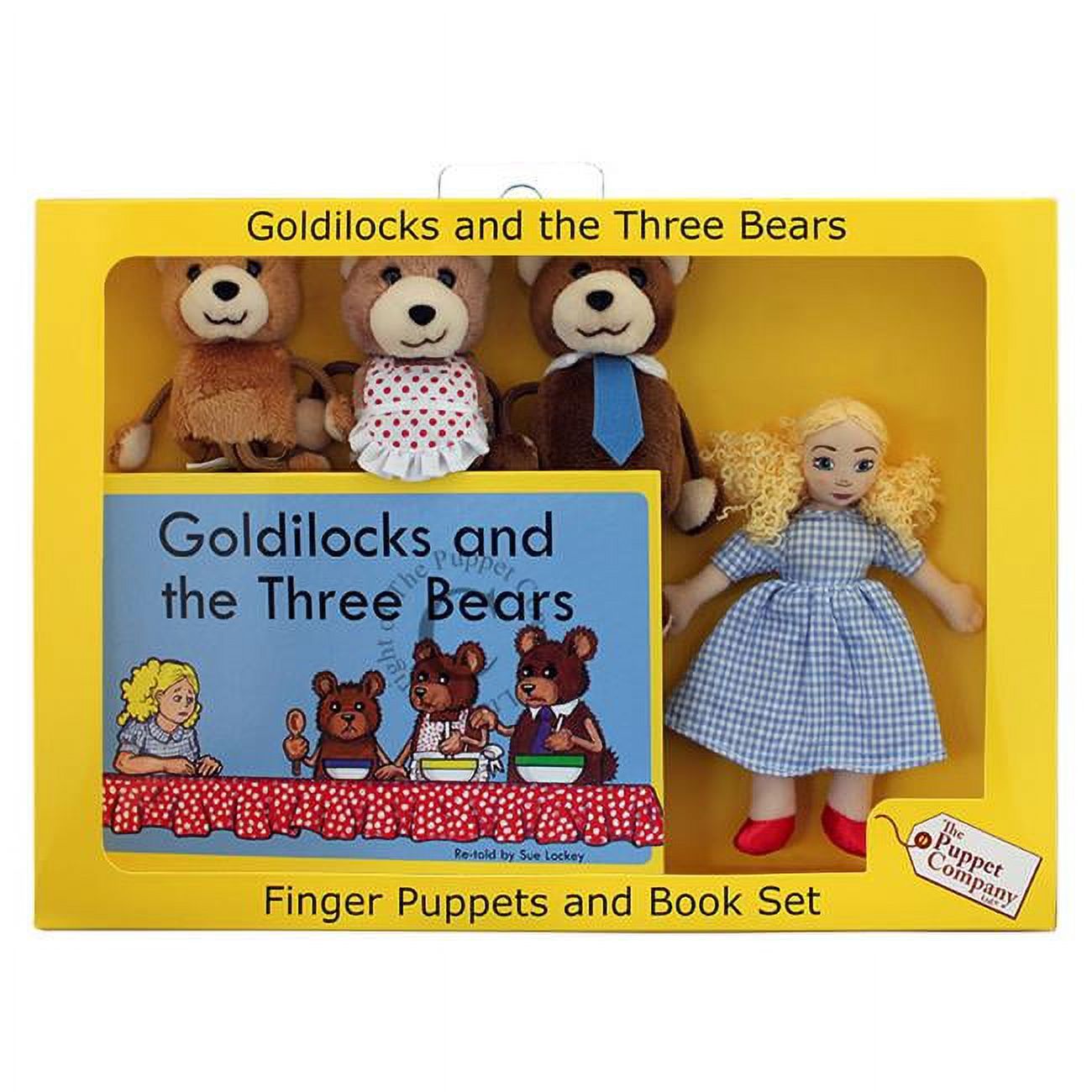 Puppet PC007902 Traditional Story Finger Puppets & Book Set Goldliocks