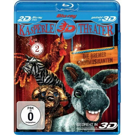 Puppet Theater 3D (Part 2) - The Bremen Town Musicians ( Puppet Theater 3D - Part Two ) (3D) [ Blu-Ray, Reg.A/B/C Import - Germany ]