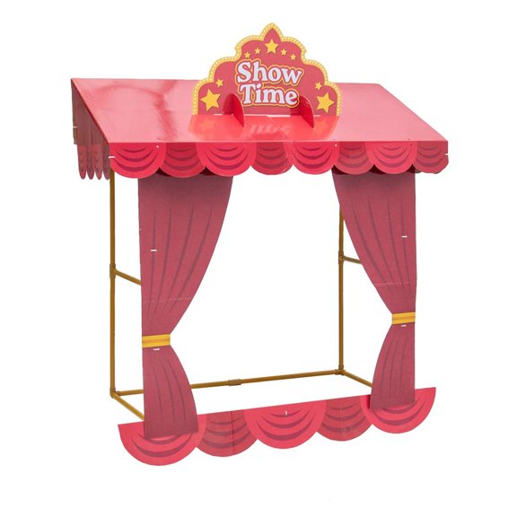 Puppet Theater Show Time Tabletop Hut with Frame Decorating Kit - 6 Pc.