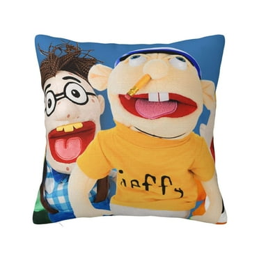 Puppets SML Jeffy Square Pillowcase Cushion Throw Pillow Covers Decorative Bed Sofa Soft Pillow Cases Cover 12"x12" With Zipper