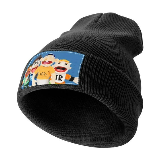 Puppets SML Jeffy Stretchable Knitted Beanie Hat Daily Winter Warm Soft Skull Cap Gift For Men Women