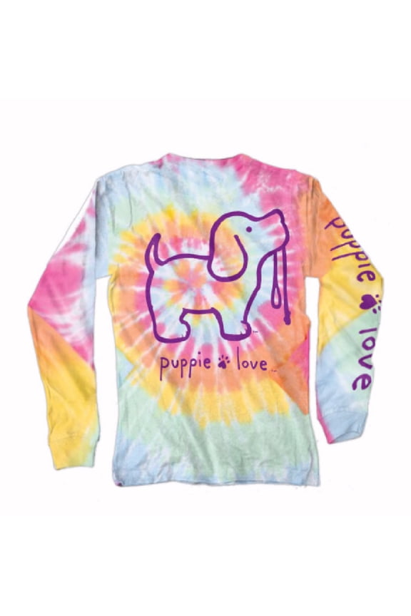 Dog Tie Dye Long Sleeve T-Shirt Sweatshirt