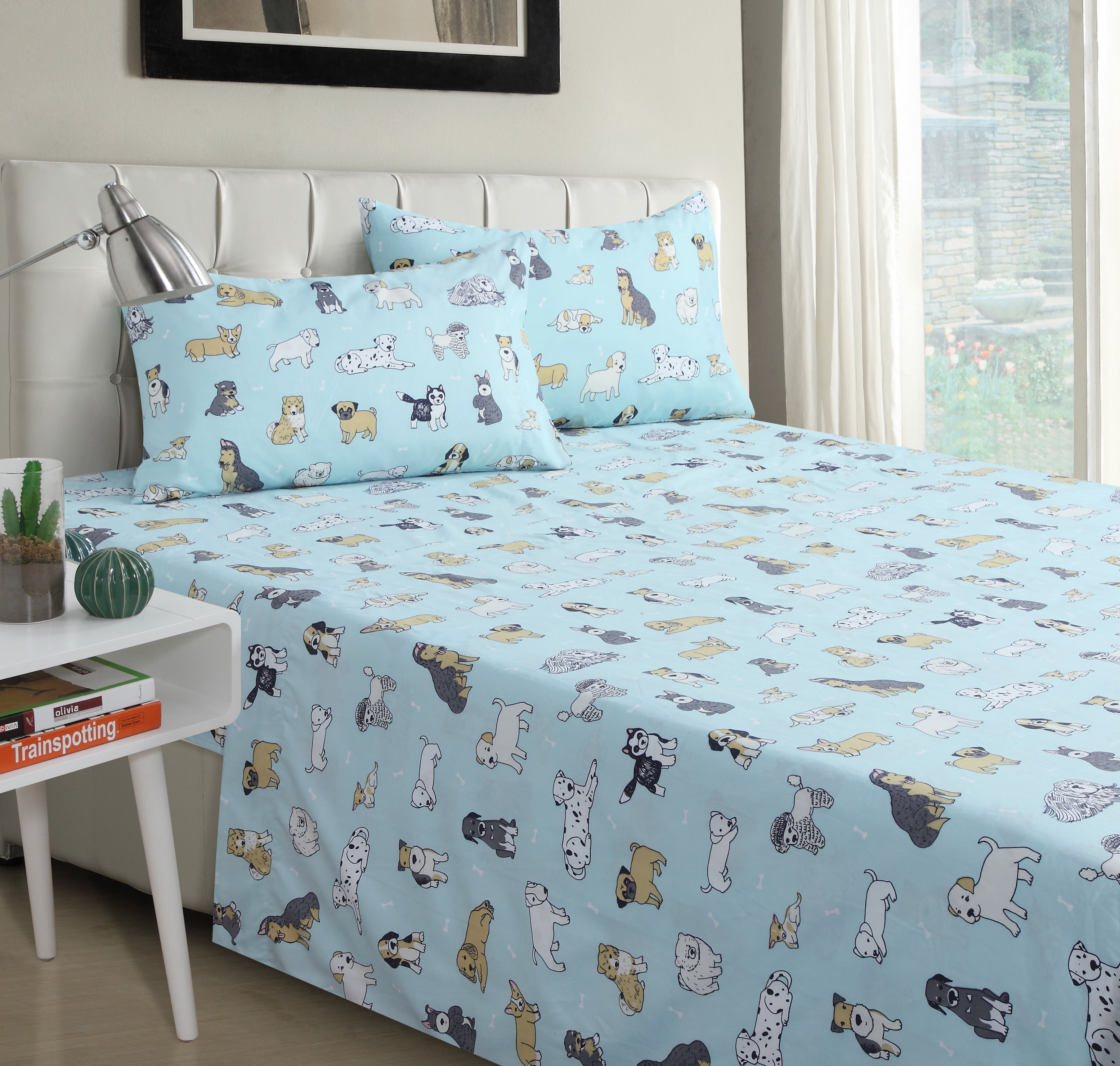 Puppies 3-piece Sheet Set Blue Twin
