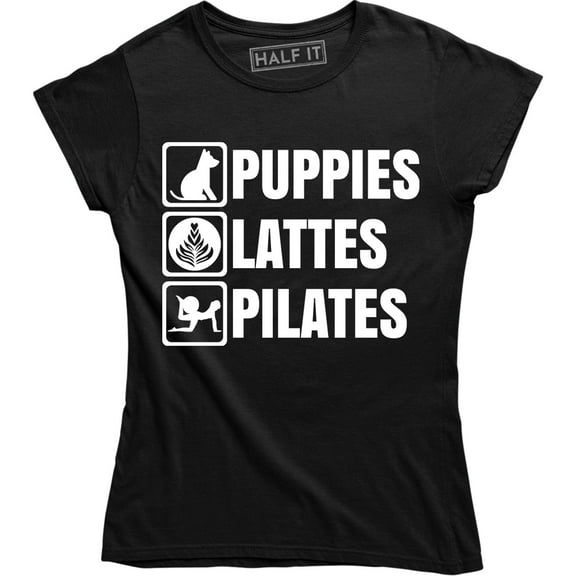 Puppies Lattes Pilates Dog Lover Women's T-Shirt
