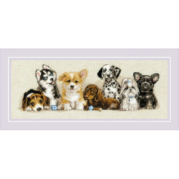 Riolis Cross Stitch Kit Puppies