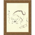 thumbnail image 1 of Puppy 24x20 Gold Ornate Wood Framed Canvas Art by Sengai, 1 of 2