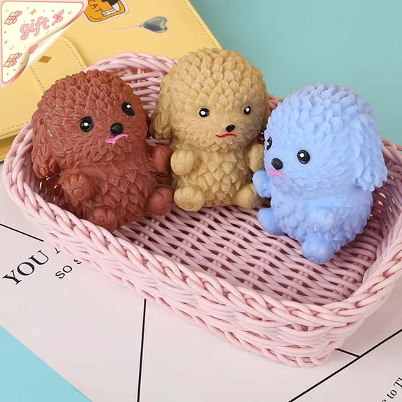 Puppy Animal Squishies Toys, Slow Rising Stress Balls, Sensory Fidget Squeeze Toy, Anxiety Relief Classroom Prize Party Favors, Kids Christmas Birthday Gifts Stocking Stuffer for Ages 3+