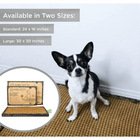 Puppy Bark Potty Disposable Dog Potty - Multi-Use, Odor Neutralizing, Non-Leaking - Replaces Traditional Pee Pads - Indoor/Outdoor Large 30x20