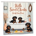 thumbnail image 1 of Puppy Bathtub Fun Polyester Shower Curtain for Spring Summer Home Bathroom Bath Tub Decor 72x72 inch, 1 of 5
