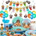 thumbnail image 1 of Puppy Birthday Party Supplies for Kids,Dog Theme Birthday Party Supplies & Tableware Set Dog Party Plates Cups Napkins Tablecloth Banner Balloon Cake Topper etc Puppy Themed Party Supplies, 1 of 7