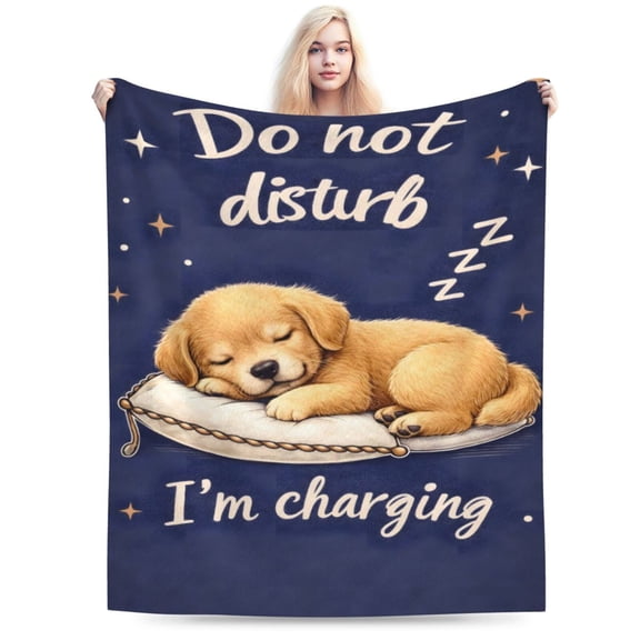 Puppy Blanket Gift Throw Blanket Cute Dog Pattern Blanket Cozy Soft Home Decor Funny Gift for Dog Lovers Pet Owners 50x40