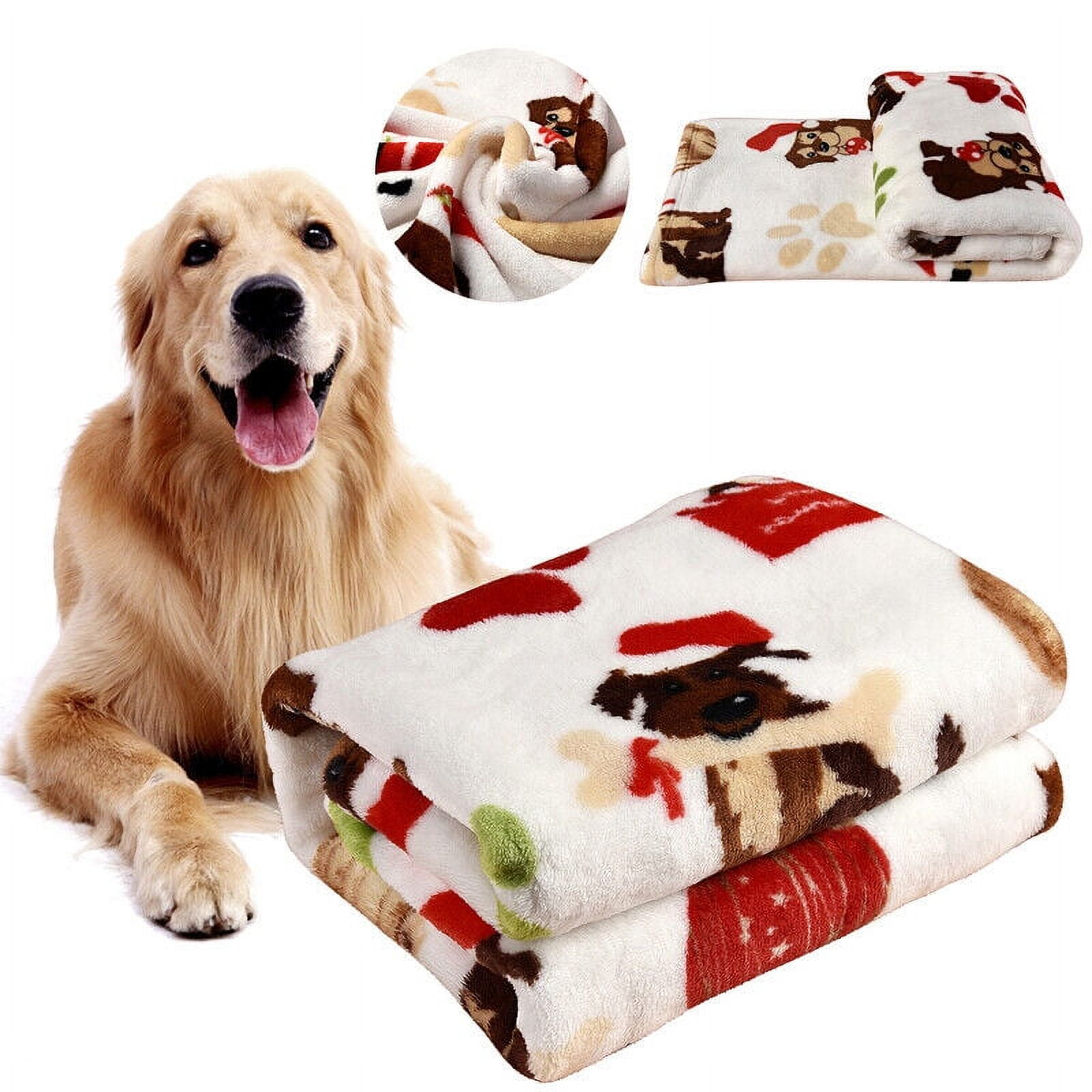 flannel dog blanket winter warm and comfortable pet bed sheet mat cartoon  cute cat and dog sleeping blanket pet supplies