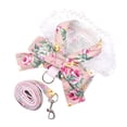thumbnail image 1 of Puppy Bowknot Polka Dot / Flower Pattern Harness and Leash Set Cute Kitten Vest Harness Set Cat Harness and Leash for Small Medium Dogs Chihuahua, 1 of 6