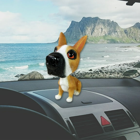 Puppy Car Interior Bobble Ornaments, Resin Dashboard Car Decorations, Cool Bobble Car Ornaments for Teenage Car Accessories and Truck Decor, Multipurpose Decoration