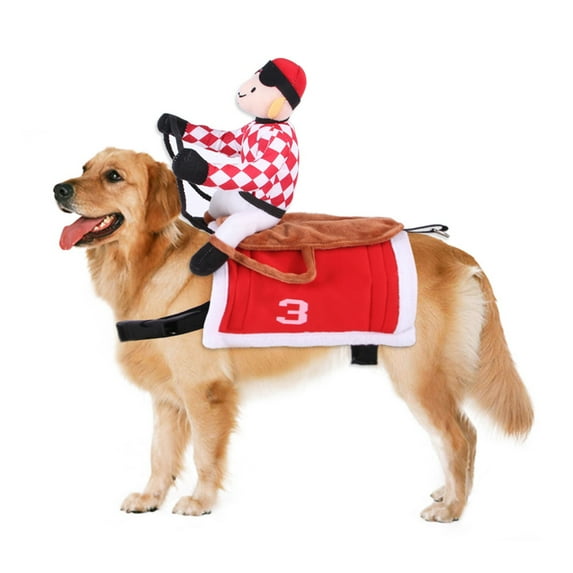 Puppy Cartoon Doll Dogs Clothes Horseback Riding Cosplay Costume Pet Supplies