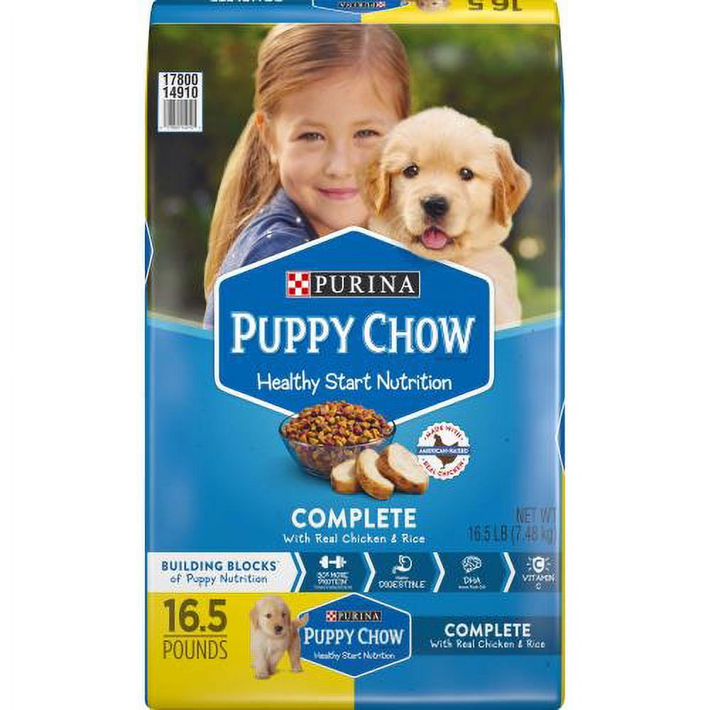 Purina Puppy Chow Complete Dry Dog Food with Chicken & Rice, 16.5lb