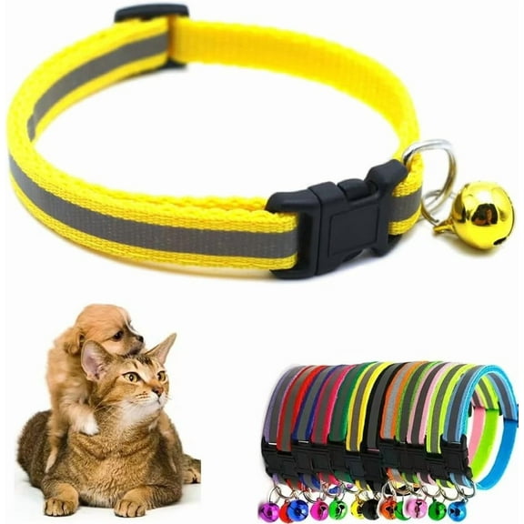 Puppy Collar with Bell, Reflective Cat Collars Girl Soft Adjustable Buckle for XXS XSmall Extra Small Puppies Female Male Tiny Pets Dogs Boy Kitten Yorkie Teacup Chihuahua Small