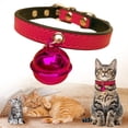thumbnail image 1 of Puppy Collar – Soft PU Leather Adjustable Collar with Bell for Small Dogs & Cats, Lightweight Design, 1 of 9