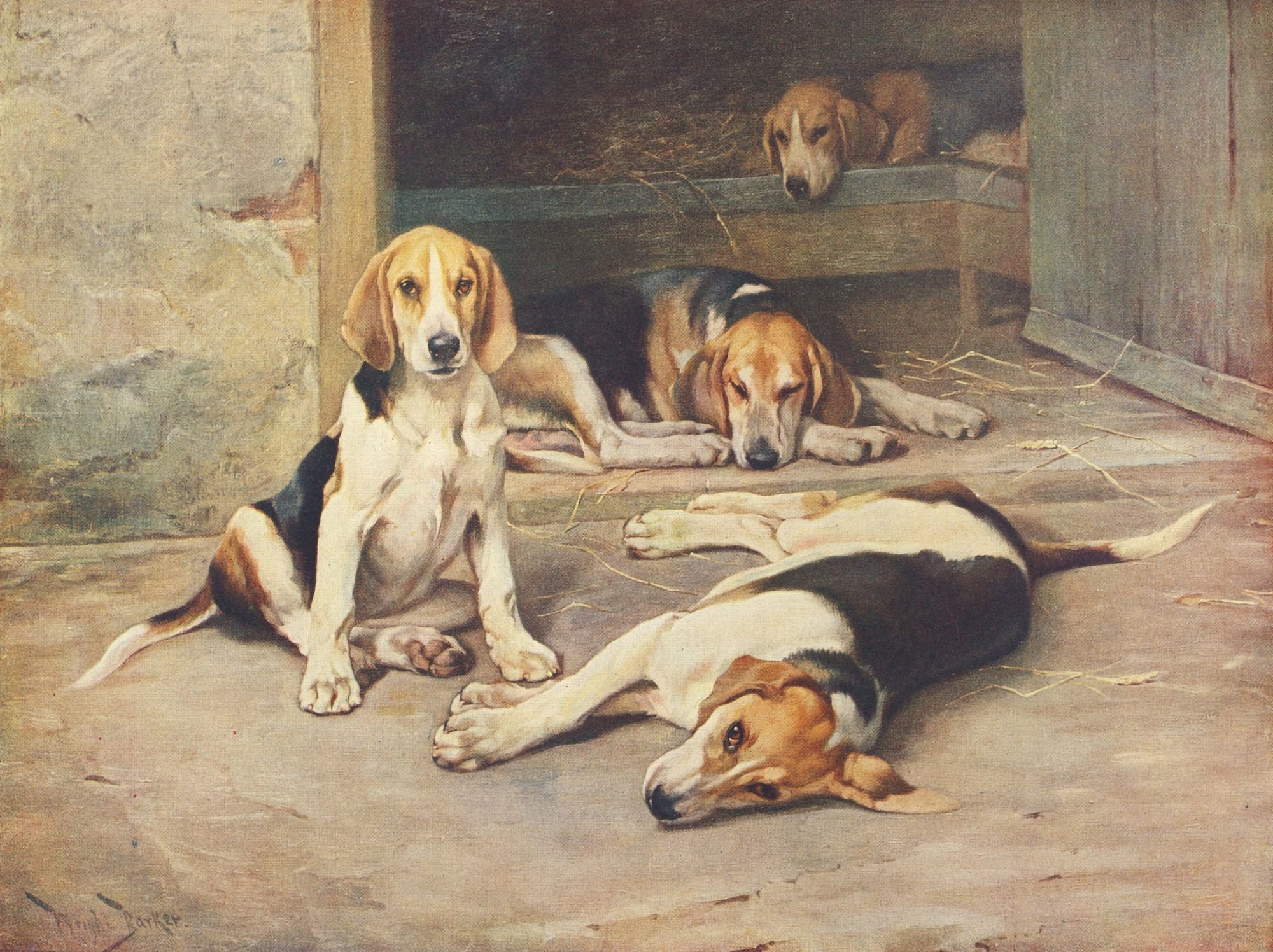 Puppy Days Canvas Art - Wright Barker (18 x 24)