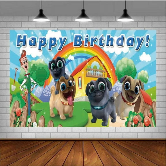Puppy Dog Pals Banner Poster Wall Decor Birthday Backdrop Background Party Supplies Taspestry