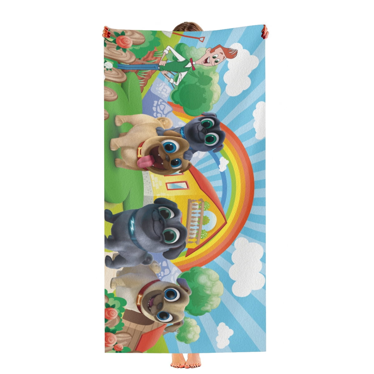 Puppy Dog Beach Towel 30"x60"for Women Girls Boys Teenager Men Quick Drying Microfiber Birthday Gift