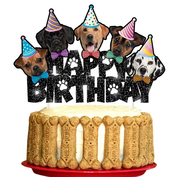 Puppy Dog Birthday Party Cake Decoration Dog Face Happy Birthday Cake