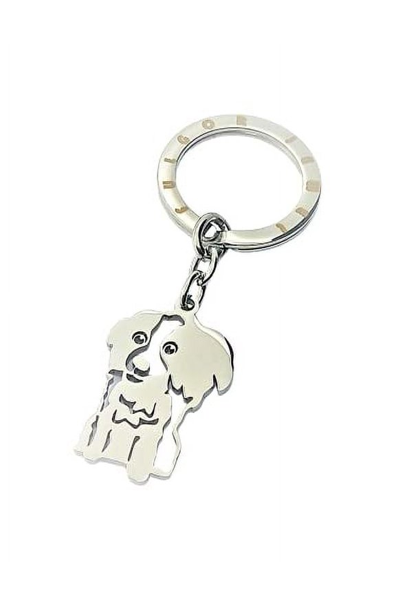Puppy Dog Key Chain Keyring Border Collie