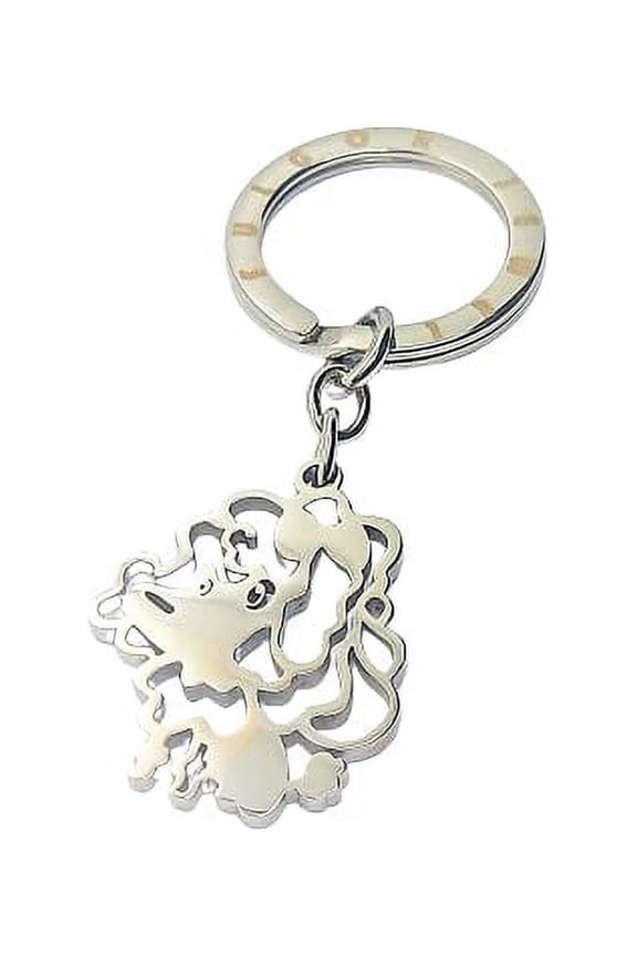 Puppy Dog Key Chain Keyring Poodle