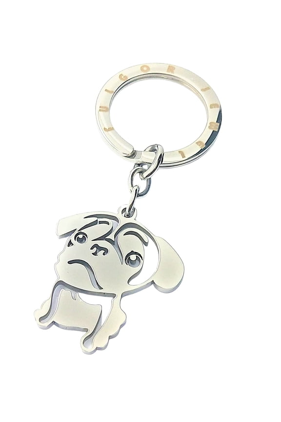 Puppy Dog Key Chain Keyring Pug
