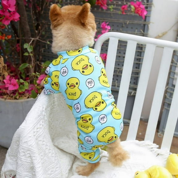 New Puppy Dog Pajamas Pet Jumpsuit Soft Puppy Rompers Small Dogs Cute Clothes Onesies Puppy Bodysuits for Pet Puppy Dog Cat Apparel
