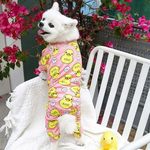 New Puppy Dog Pajamas Pet Jumpsuit Soft Puppy Rompers Small Dogs Cute Clothes Onesies Puppy Bodysuits for Pet Puppy Dog Cat Apparel