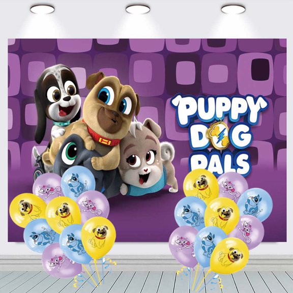 Puppy Dog Pals Backdrop Balloons Banner Party Decorations Taspestry Wall Decor Background Poster Supplies