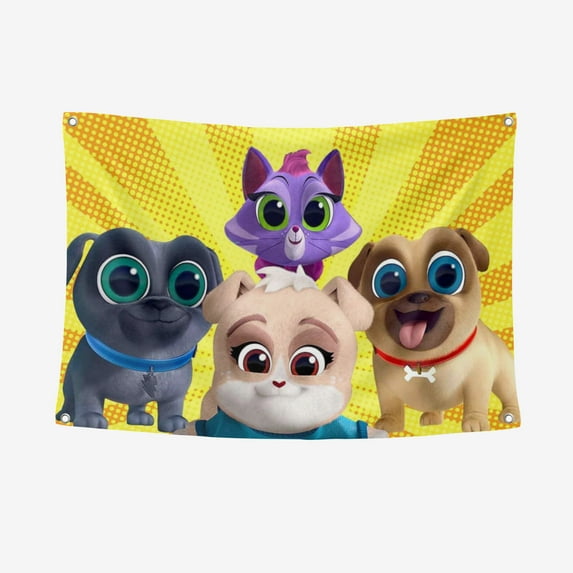 Puppy Dog Pals Banner Background Backdrop Party Supplies 3.28*4.92FT/100*150CM