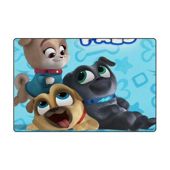 Puppy Dog Pals Bathroom Rugs Soft Non Slip Bath Mat, Thin Small for Floor Shower Puppy Dog Pals Bath Mat Decor Machine Washable 24*36IN