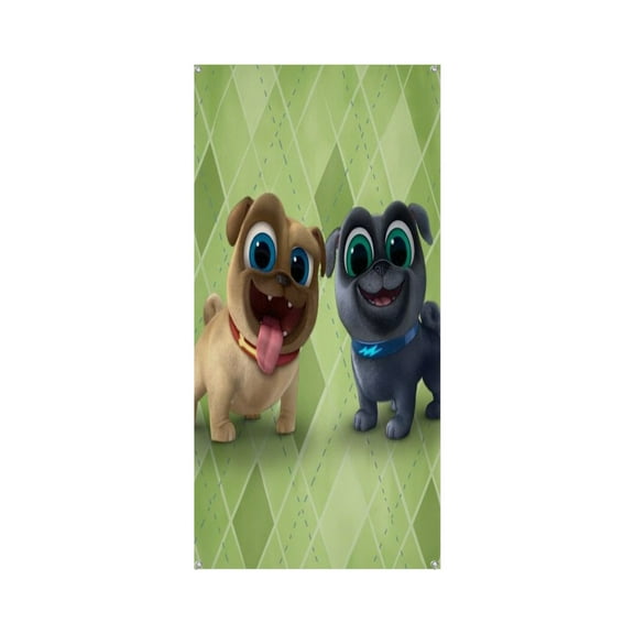 Puppy Dog Pals Door Cover Decoration Door Banner Sign Door Backdrop for Puppy Dog Pals Theme Party Indoor Decoration
