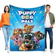 Puppy Dog Pals Flannel Blanket Soft Bed Sofa Throw Birthday Gift for Kids
