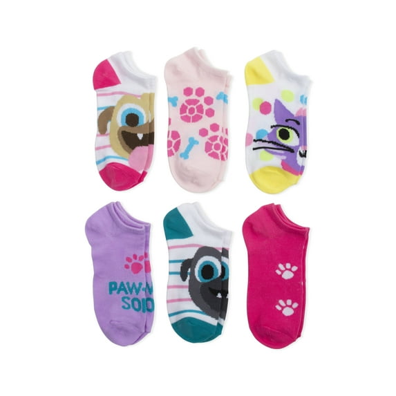 Puppy Dog Pals Girls Now Show Socks, 6 Pack