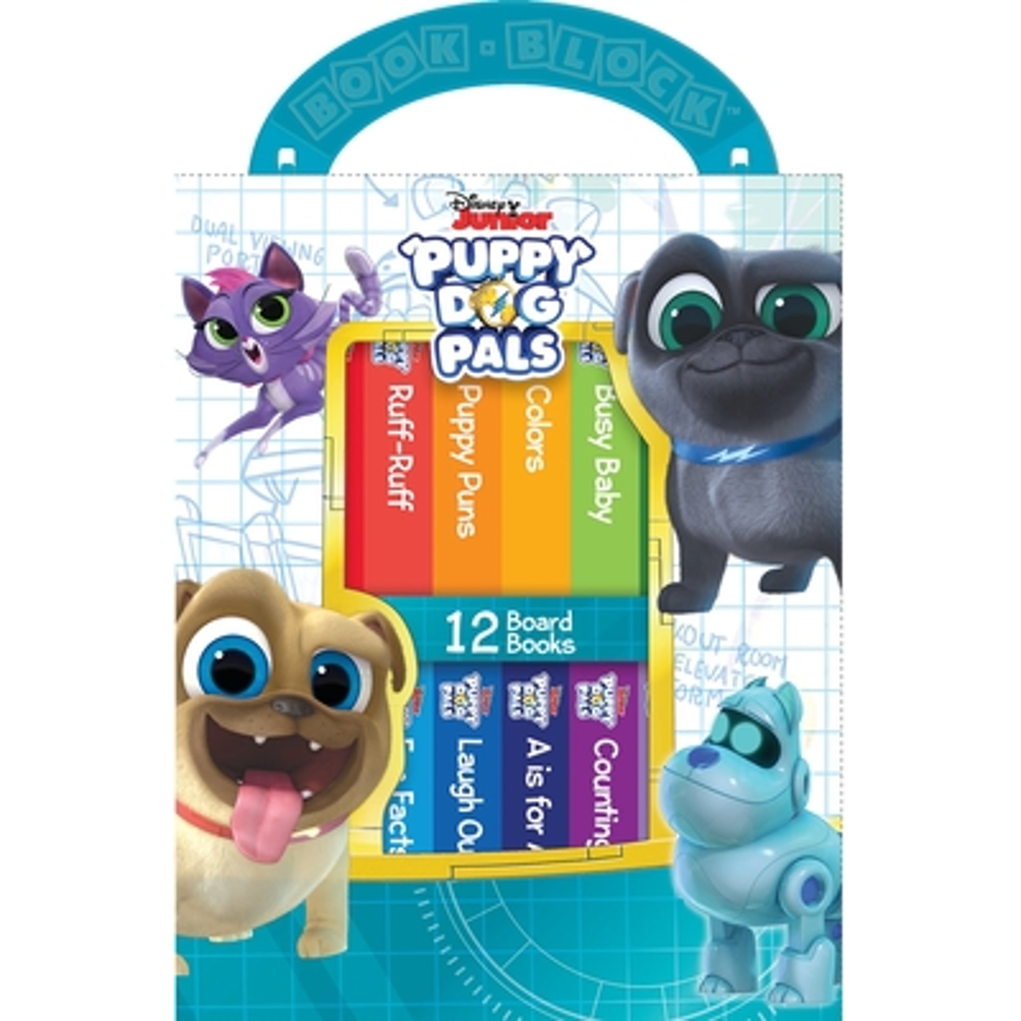Disney Puppy Dog Pals - My First Library 12 Board Book Block Set - PI Kids