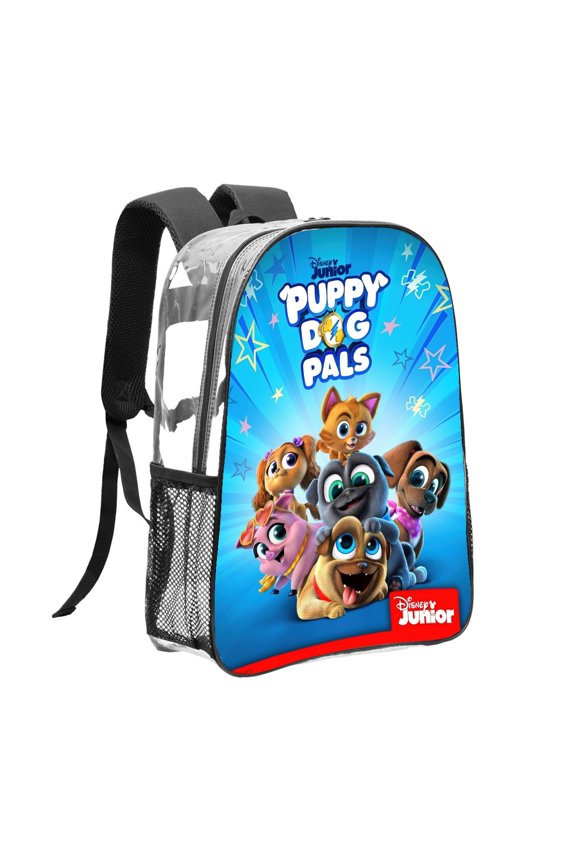 Puppy Dog Pals Pattern Transparent Backpack Lightweight And fashionable Showcasing Personality And Leading The Trend
